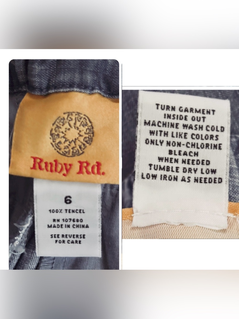 Ruby Rd.  blue lightweight cropped pants - Picture 8 of 8